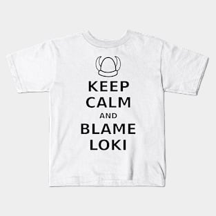 Keep Calm Blame Loki Kids T-Shirt